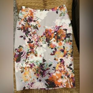 THE LIMITED Limited Sateen  Floral Skirt